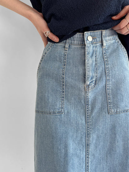 Front Pocket Denim Skirt(~7/6)