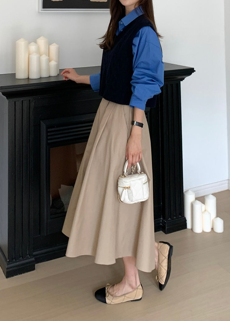 Terry Pintuck Banding Skirt(~9/30) - AdoreMeU
