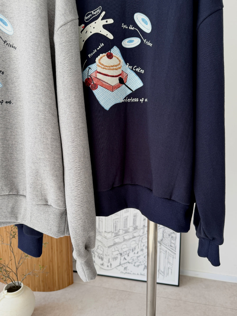 *Picnic Print Sweatshirt