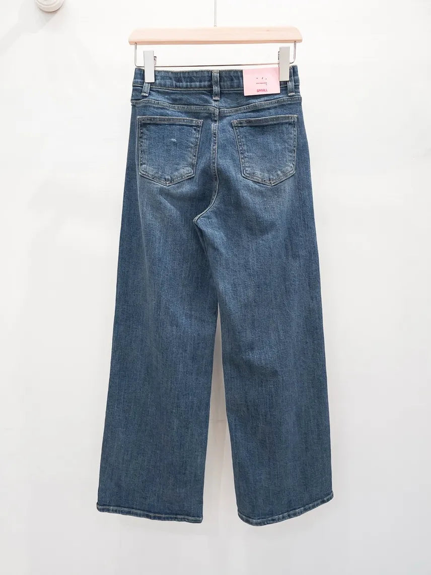Cat Distressed Wide Denim (~10/25)