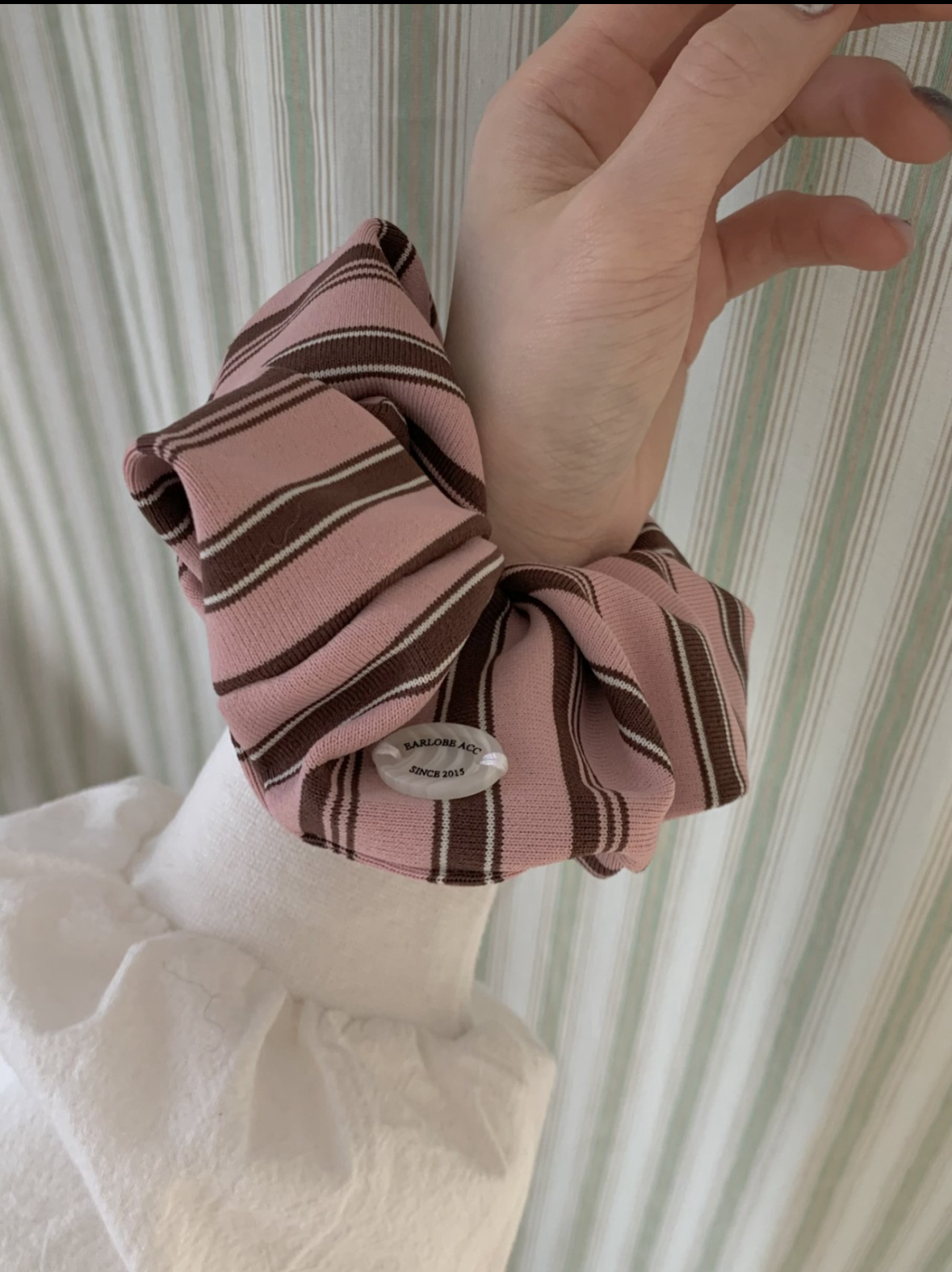 *Stripe Hair Scrunchie