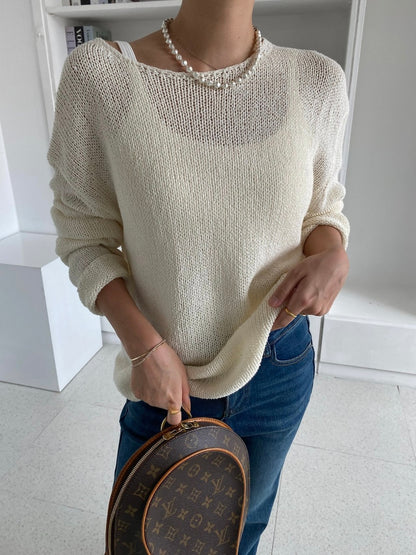 Sweet Boat Neck Knit (~9/5)