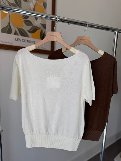 Roy Boatneck Knit Top(~9/1) - AdoreMeU
