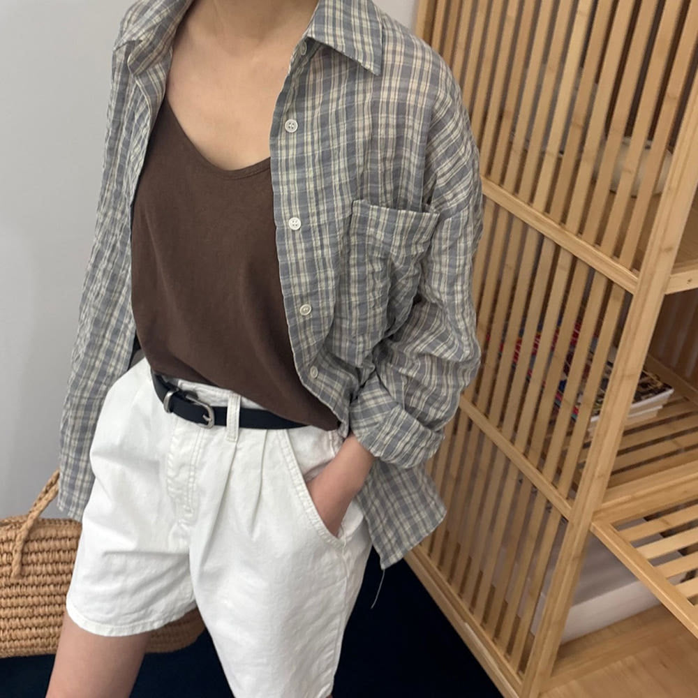 * Daily Oversized Check Shirt