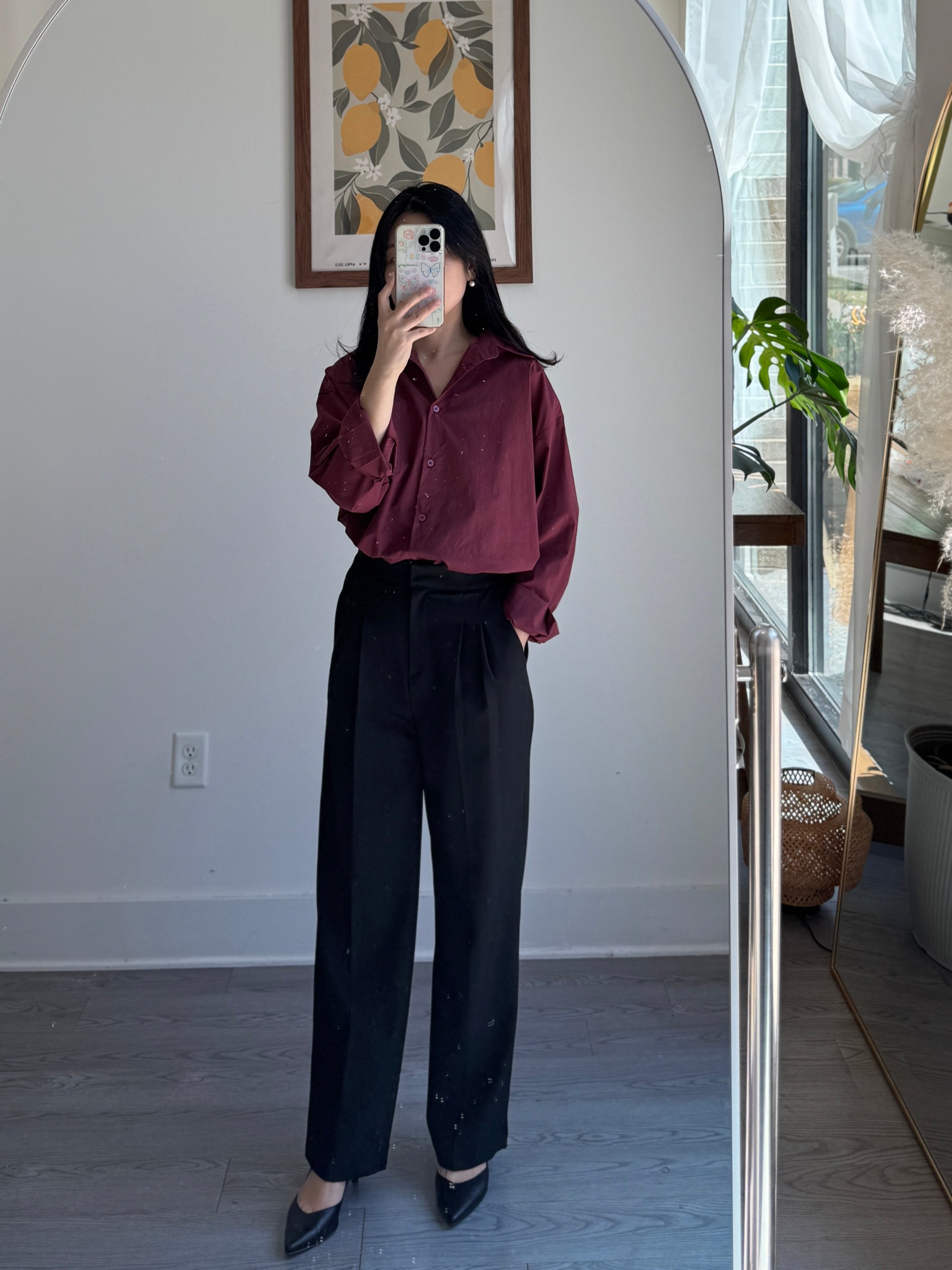Oversized Solid Fall Shirt - AdoreMeU
