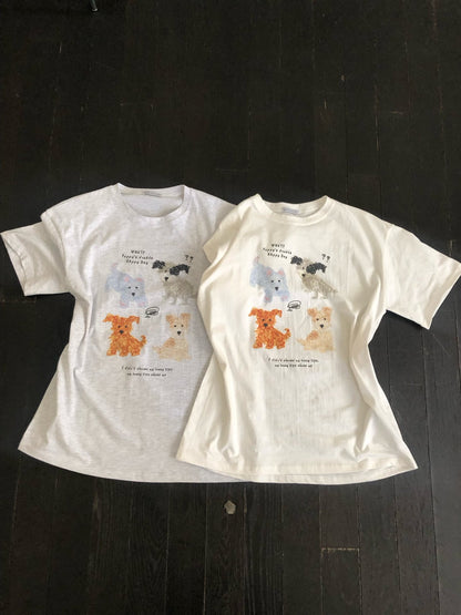 * Dog Graphic Oversized T-Shirt