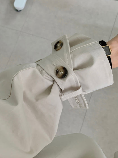High-Neck Short Trench Jacket