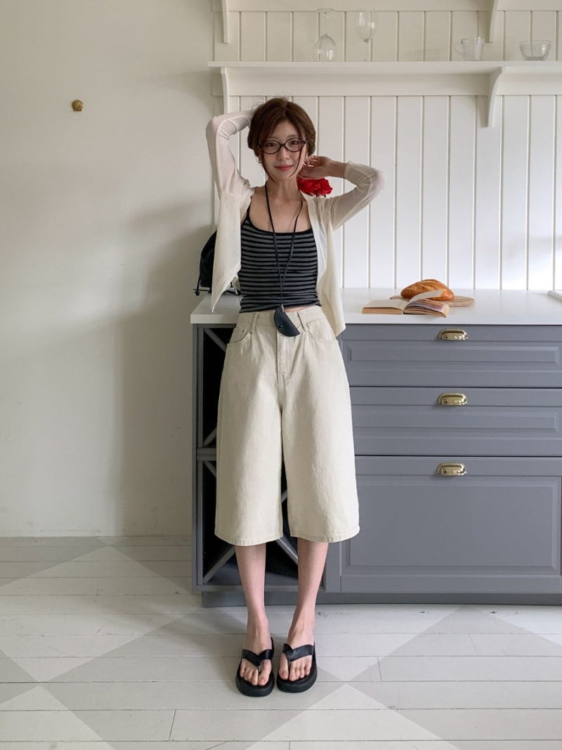 * Cotton Cationic Bermuda Shorts