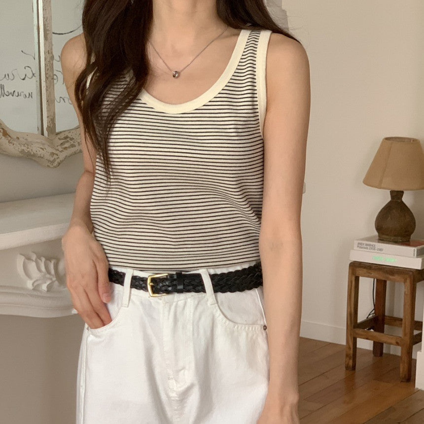 *Summer Stripe Sleeveless Top