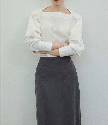 Carrot Boat Neck Blouse