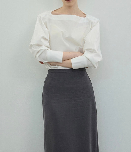 Carrot Boat Neck Blouse