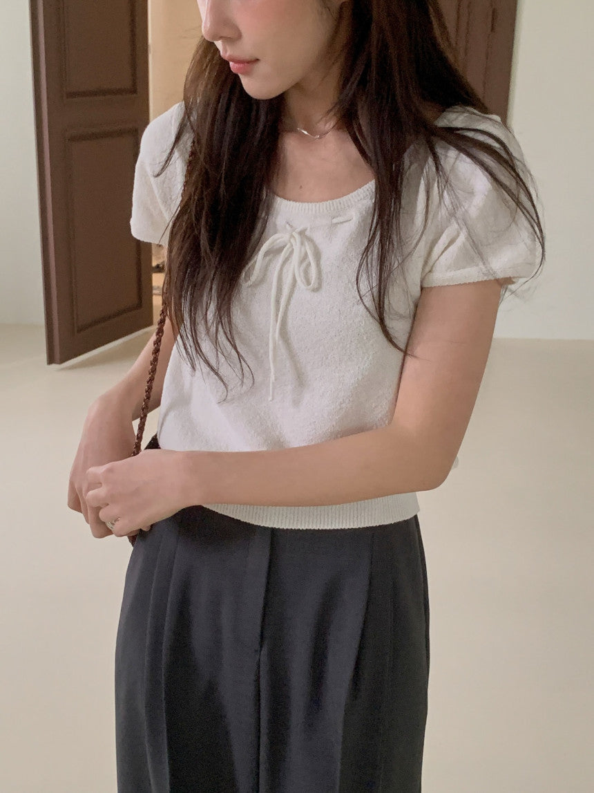 * From Ribbon Short Sleeve Knit