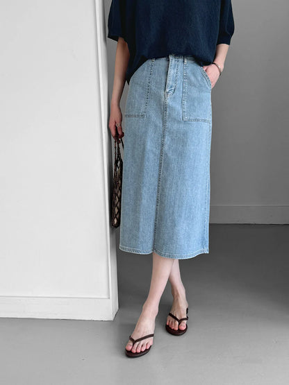 Front Pocket Denim Skirt(~7/6)