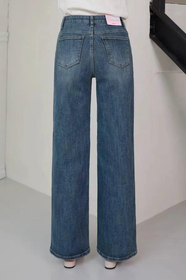 Cat Distressed Wide Denim (~10/25)