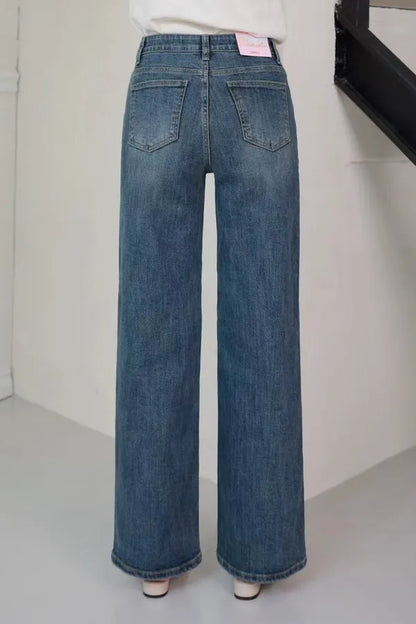 Cat Distressed Wide Denim (~10/25)