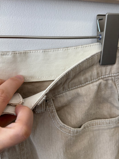 712 Banding Straight Wide Pants/Beige - AdoreMeU