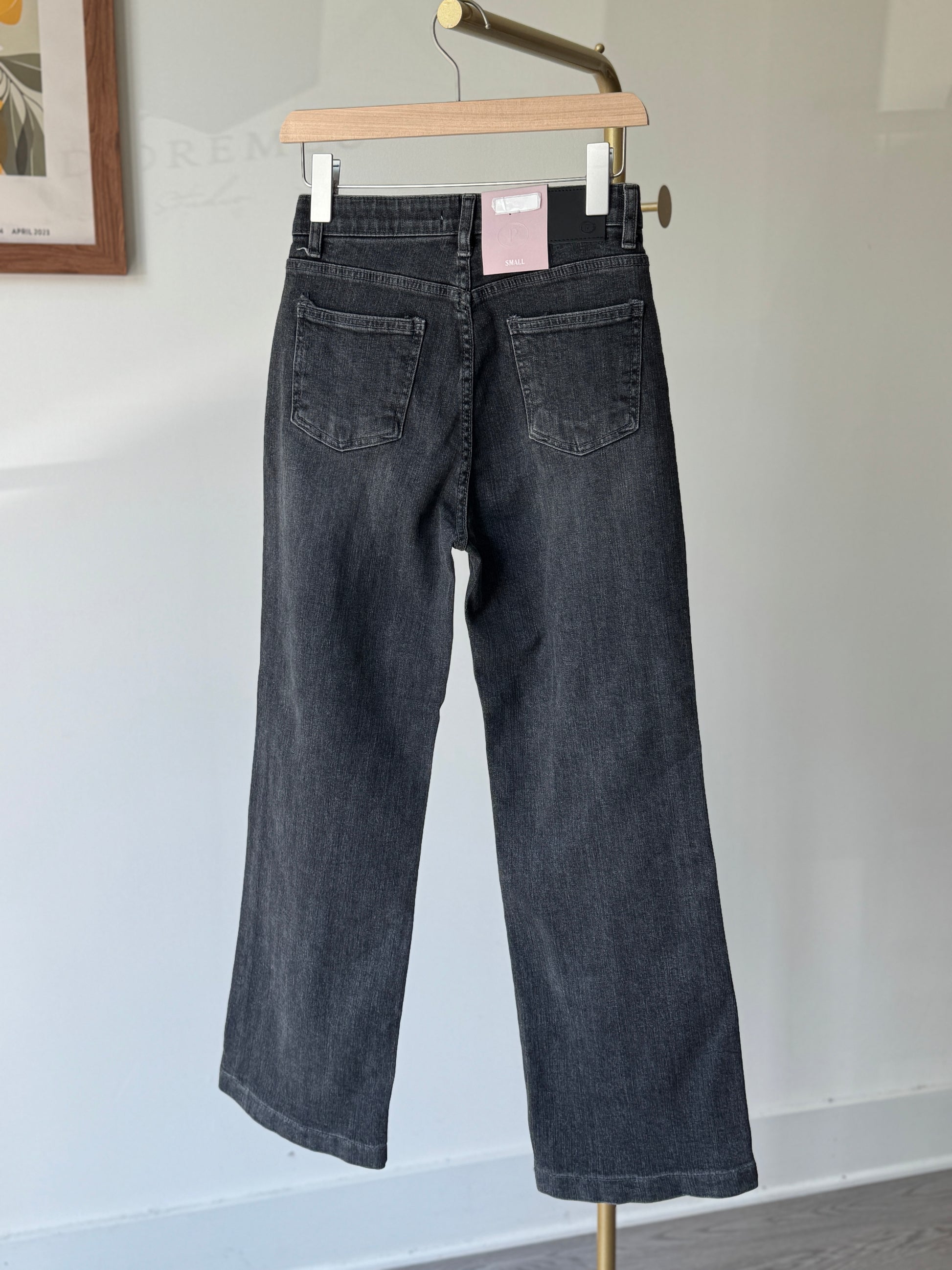 Gray Wide Straight Denim - AdoreMeU