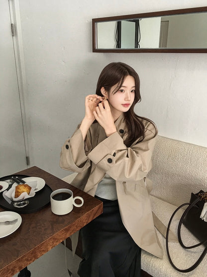 High-Neck Trench Jacket