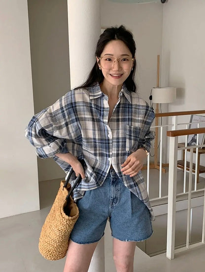 * Daily Oversized Check Shirt