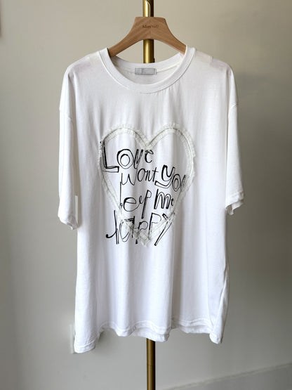 Lace Heart T-shirt - AdoreMeU