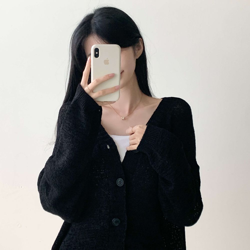 * Loose Summer Knit Cardigan