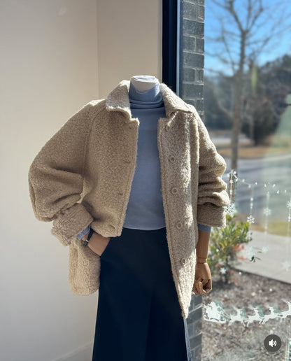 Wool Boucle Coat
