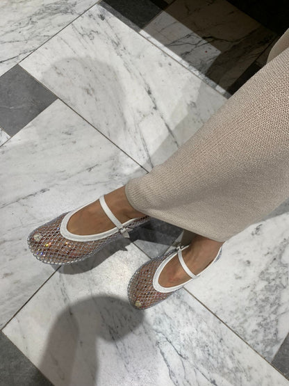 (PRE-ORDER)Beaded Mesh Flat Shoes 6/18