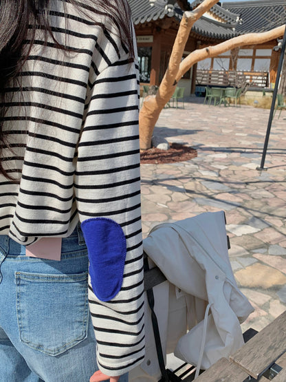 *Stripe Lettering T-Shirt