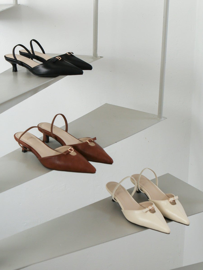 *Buckle Slingback Heel