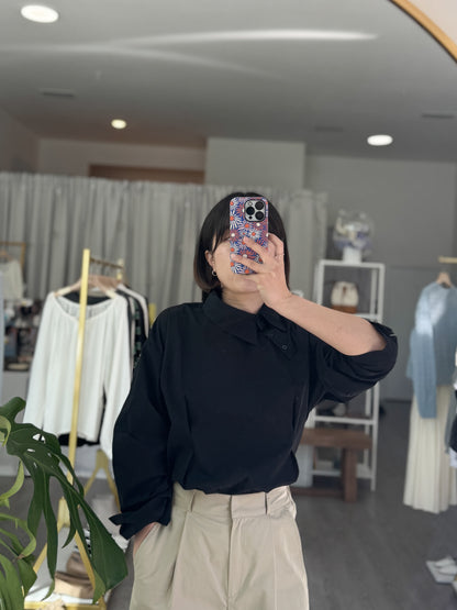 Unbalance Pintuck Shirt - AdoreMeU