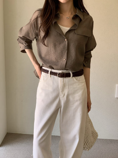 Back Strap Roll Up Shirt(~6/23)