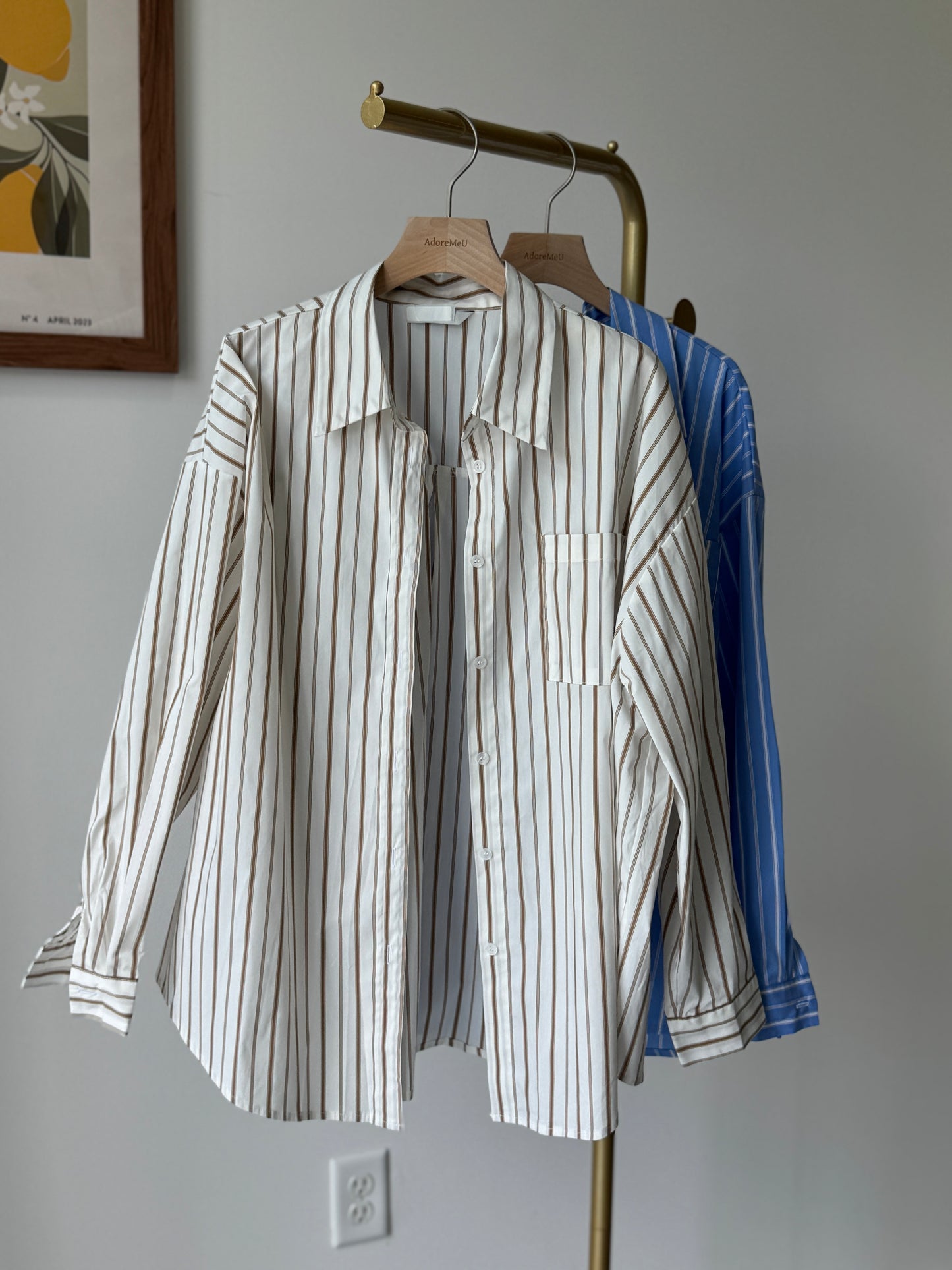 Fall Striped Button-Down Shirt(~9/8)