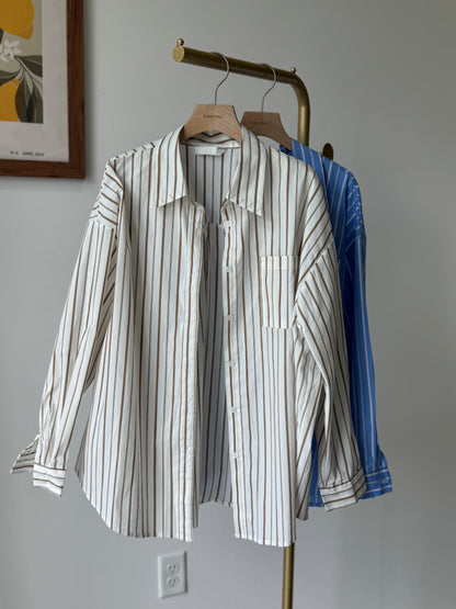 Fall Striped Button-Down Shirt(~9/8)