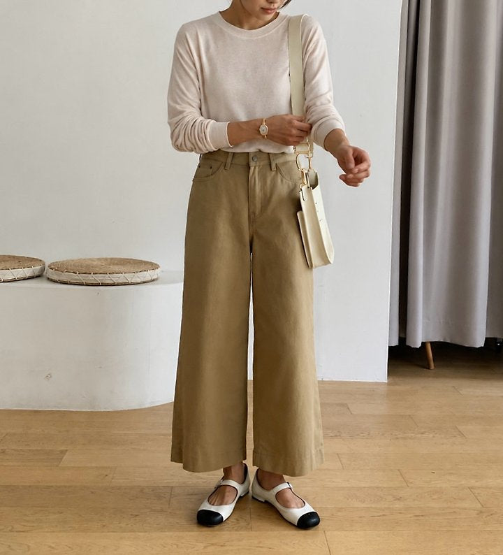Loose Beige Cargo Pants