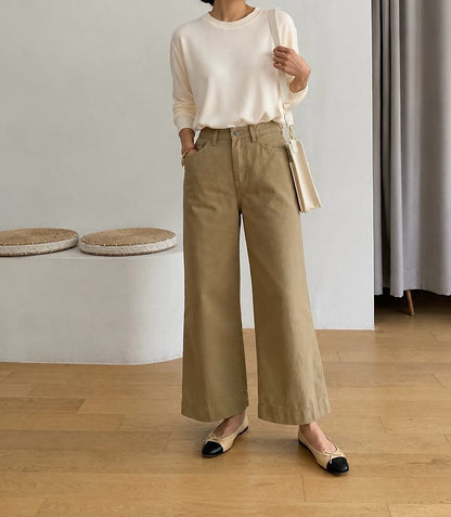 Loose Beige Cargo Pants