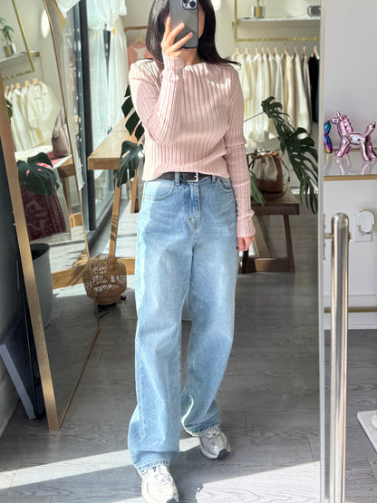 Semi Wide Straight Denim - AdoreMeU