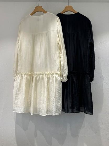 * Luna Frill Shirred Dress