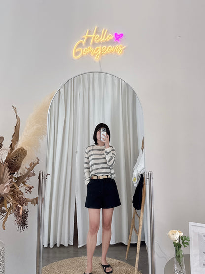 Cotton Twill Shorts w/ Belt