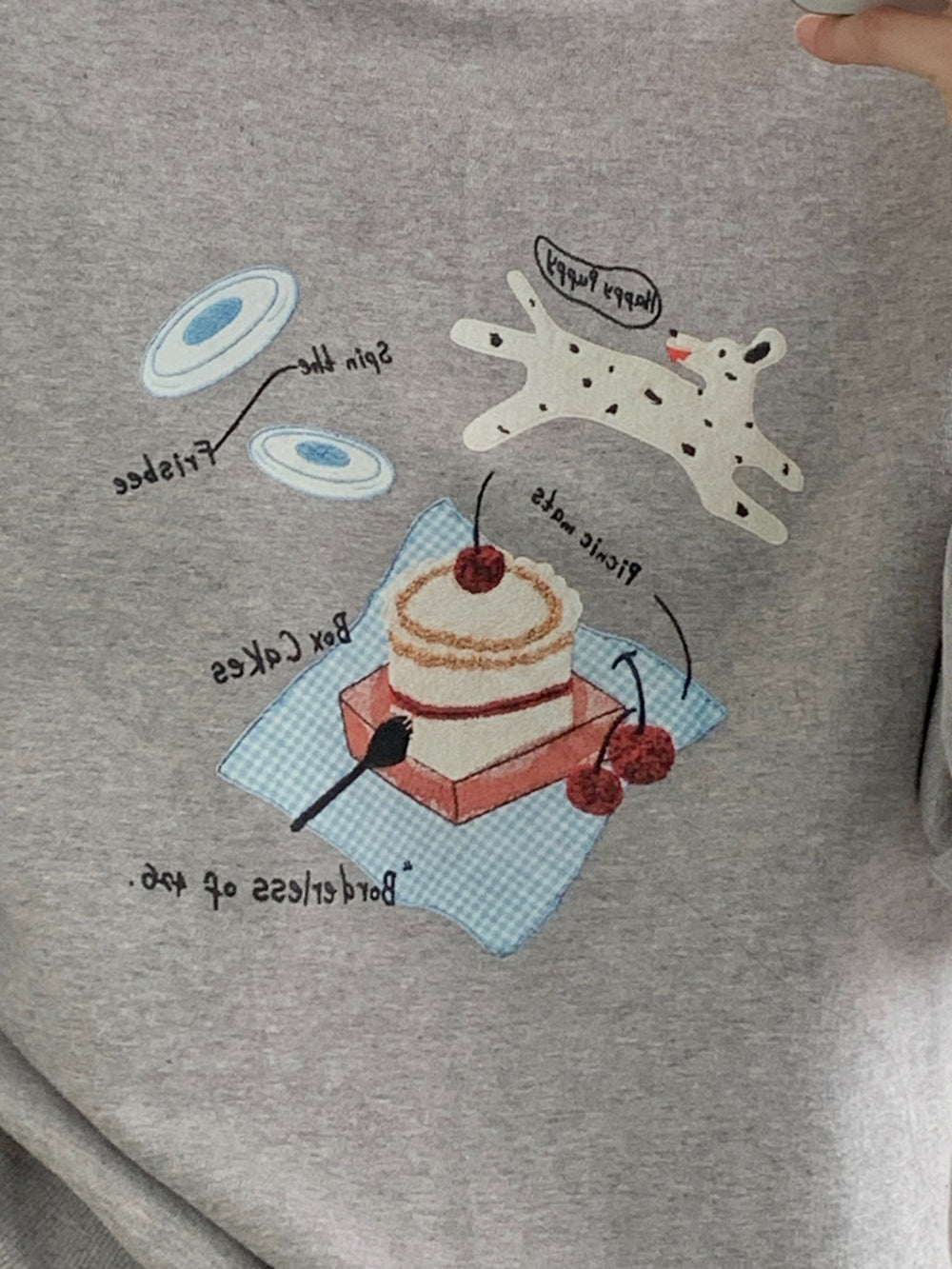 *Picnic Print Sweatshirt