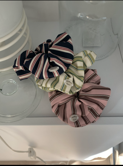 *Stripe Hair Scrunchie