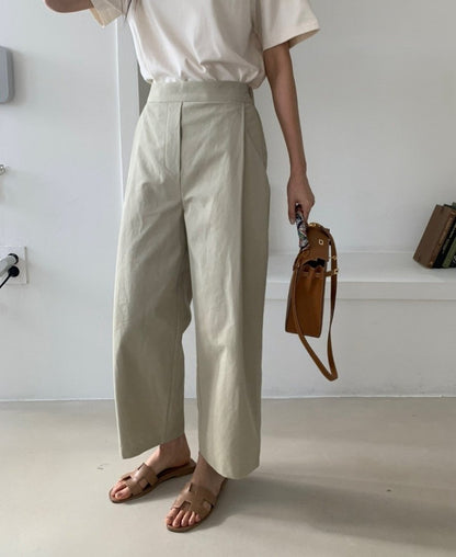 *바이오 핀턱 팬츠