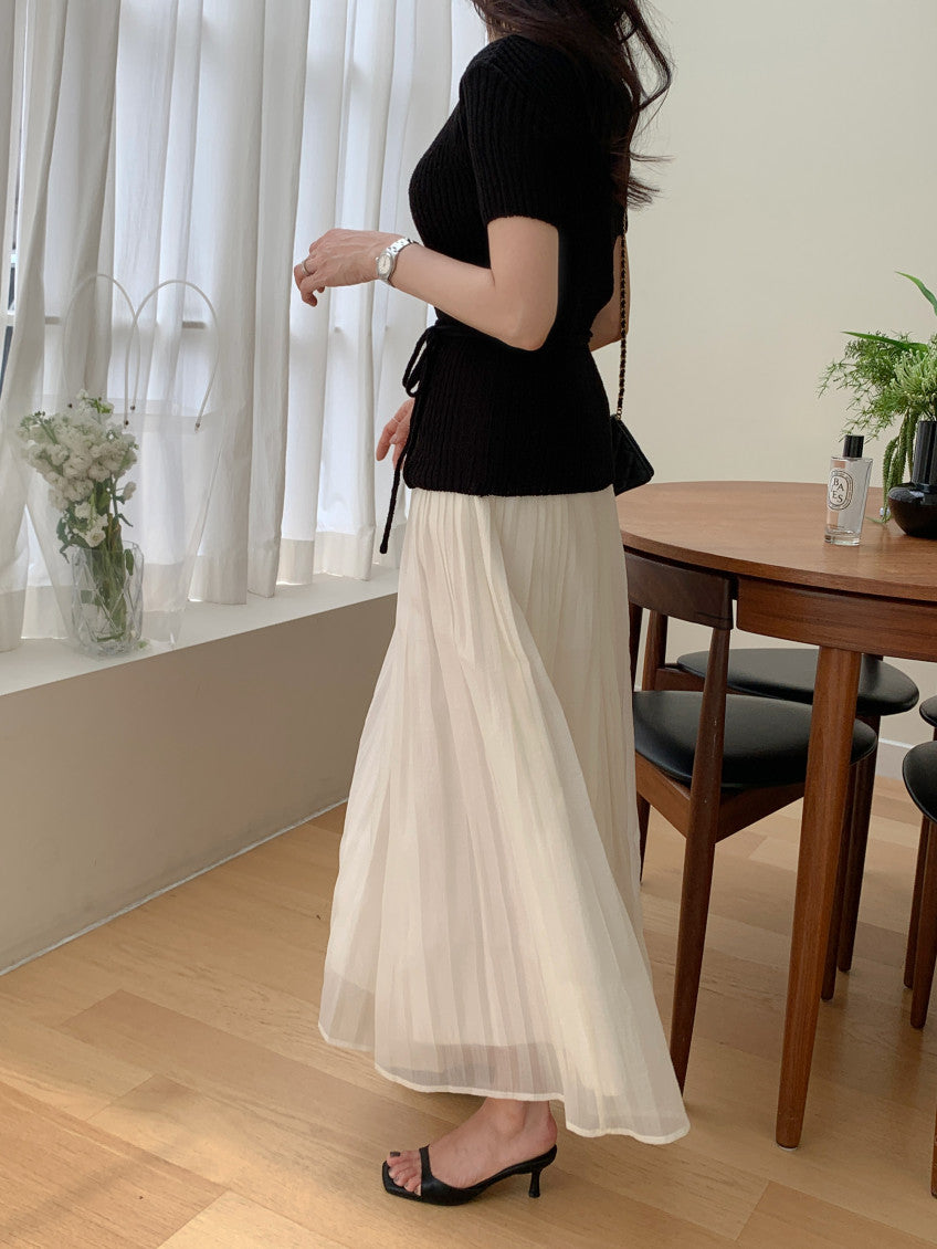 Air Chiffon Banding Skirt(~6/7)
