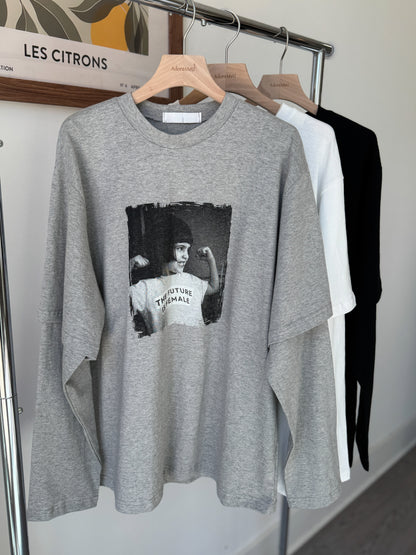 Layered Graphic Tee - AdoreMeU