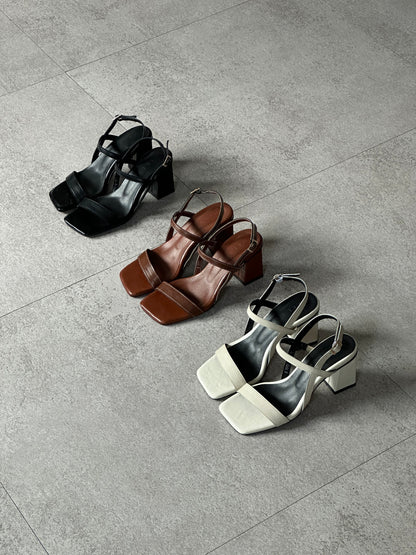 *Simple Strap Ankle Sandals (천연가죽)