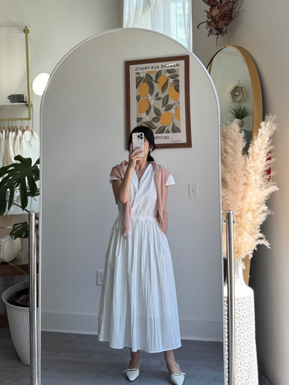 Ribbon Vneck Dress - AdoreMeU