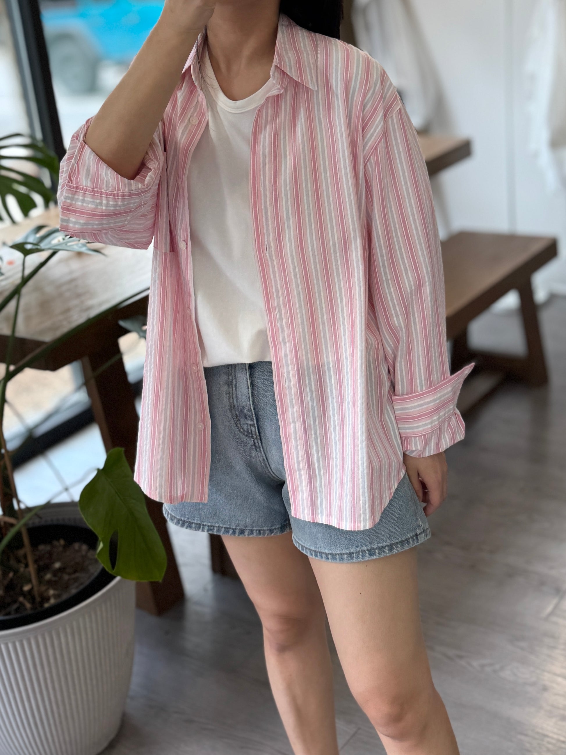 Color Stripe Shirt - AdoreMeU