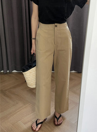 * Cotton Straight Fit Pants