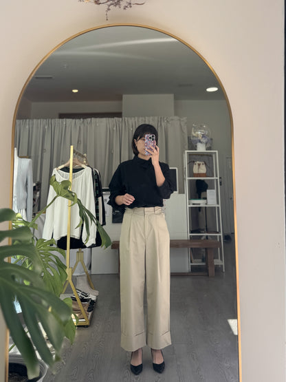 Unbalance Pintuck Shirt - AdoreMeU
