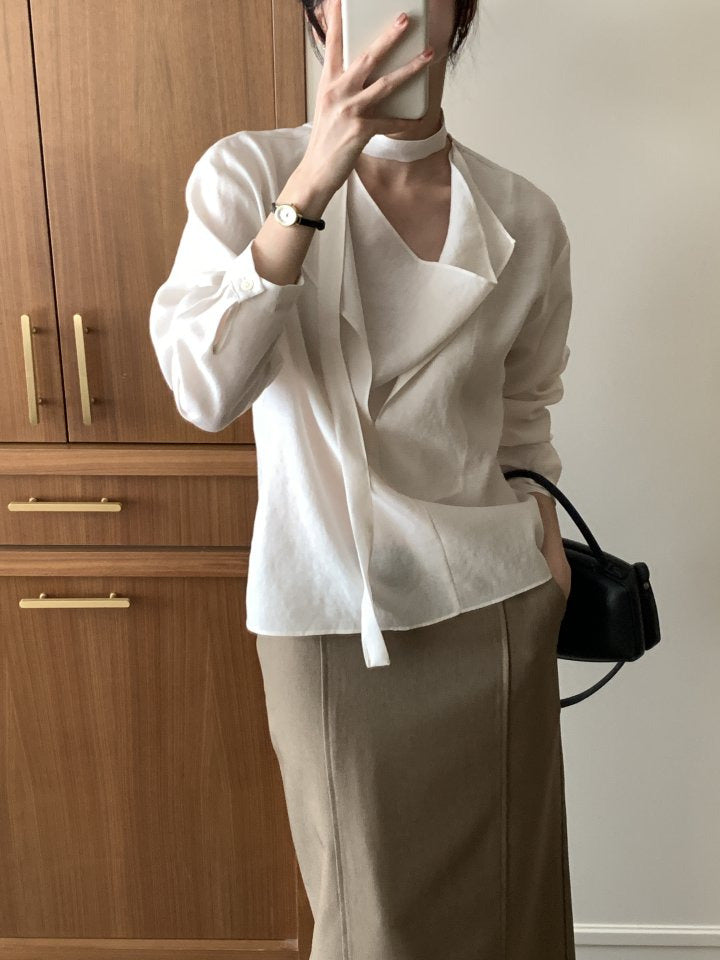 * Draped Belt Blouse