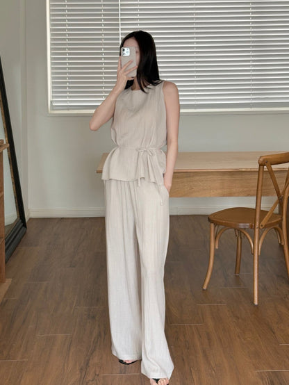 Linen Sleeveless and pants Set(~6/21)